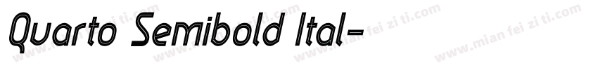 Quarto Semibold Ital字体转换